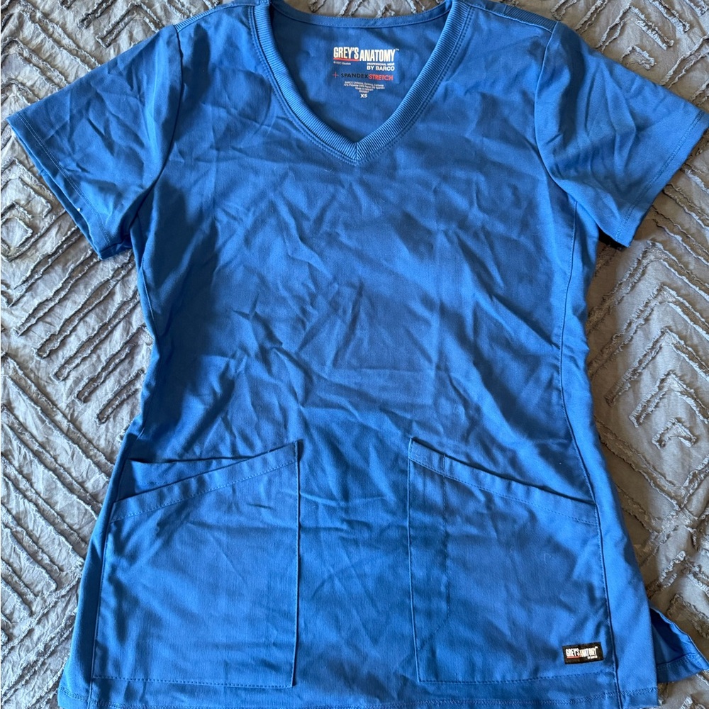 Grey's Anatomy Blue Scrub Top